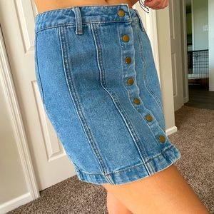Forever 21 Denim Button Up/Down Skirt